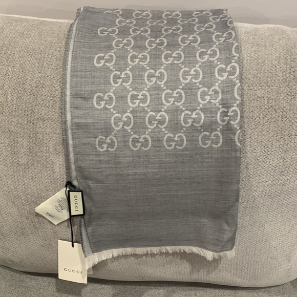 Gucci scarf grey - Picture 4 of 5